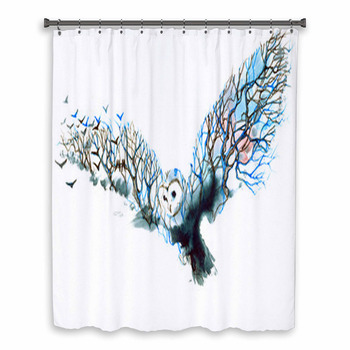 Owl Custom Size Shower Curtain