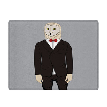Owl Dressed Up In Tuxedo Anthropomorphic Bath Mat