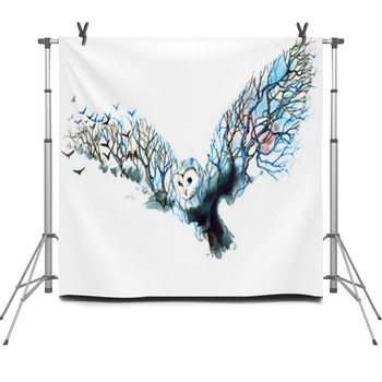 Owl Fleece Backdrop