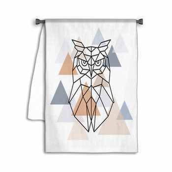 Owl Geometric Head Scandinavian Style Vector Towel