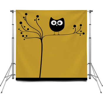 Owl In Tree Custom Size Backdrop