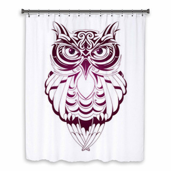 Owl Tattoo Custom Size Shower Curtain