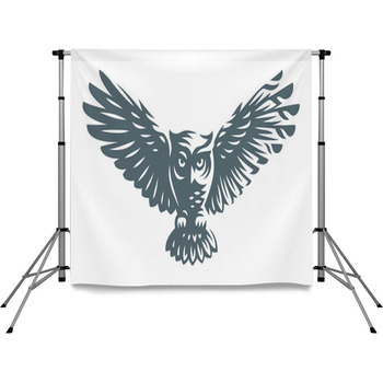 Owl Vector Illustration Icon Pole Pocket Backdrop