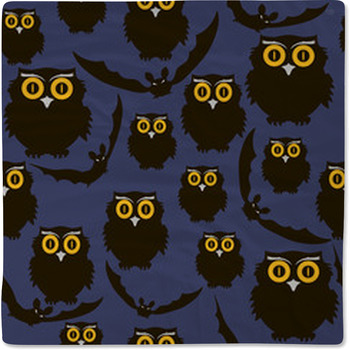Owls And Bats Seamless Pattern Baby Blanket