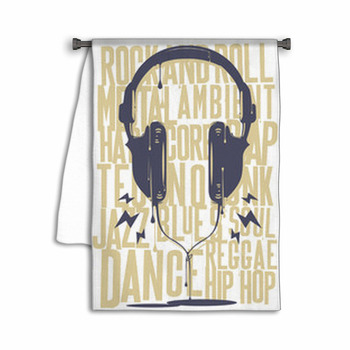 Painted Headphones Towel