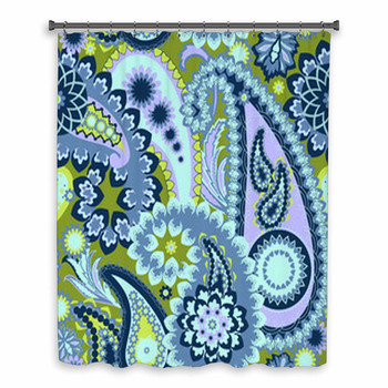 Paisley Colorful Background. Custom Size Shower Curtain