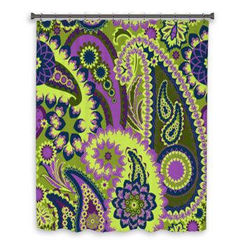 Paisley Colorful Background. Custom Size Shower Curtain