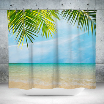 Palm By The Sea Custom Size Shower Curtain