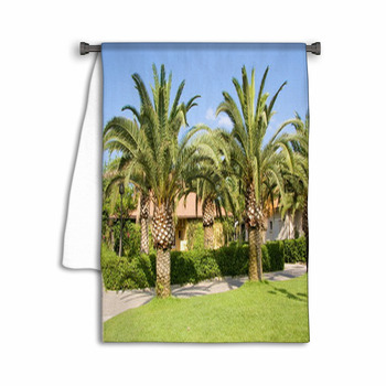 Palm Trees In The Countryside Towel