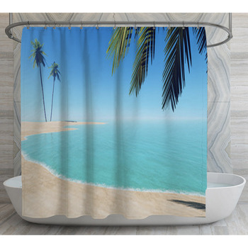 Palms On The Beach #2 Shower Curtain