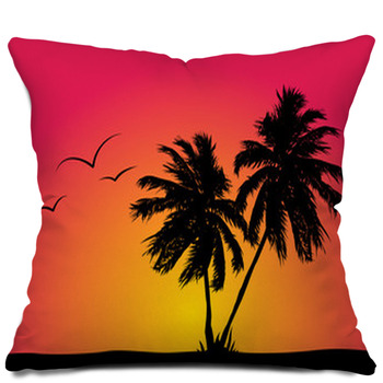 Tropical sunset Throw Pillows, Shams & Pillow Cases