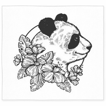 ALAZA Hipster Panda Bamboo Watercolor Collection Area Mat Rug Rugs for Living Room Bedroom Kitchen 2' x 6' 