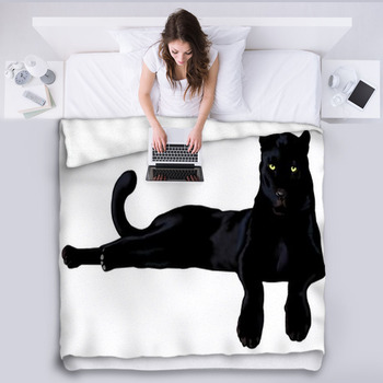 Pantera Nera Digital Paint Fleece Blanket