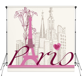 Paris Card Urban Architecture And Custom Size Backdrop