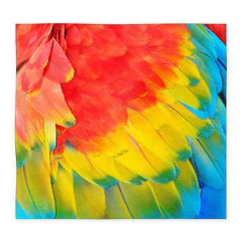 Parrot Feathers, Exotic Texture Custom Size Floor Mat