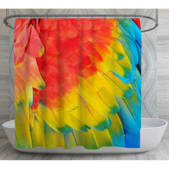 Parrot Feathers, Exotic Texture Shower Curtain