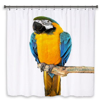 Parrot On A Branch Custom Size Shower Curtain