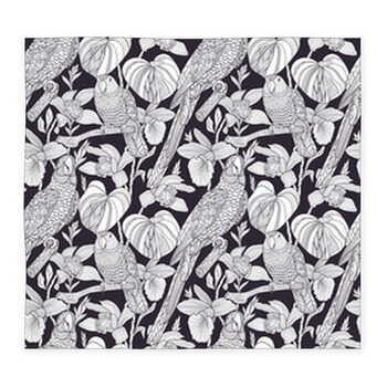 Parrots And Tropical Flowers. Custom Size Floor Mat