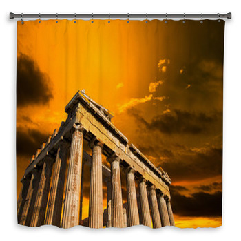 Parthenon On The Acropolis Custom Size Shower Curtain