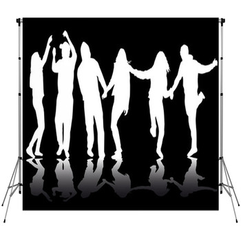 Party People Dancing Custom Size Backdrop