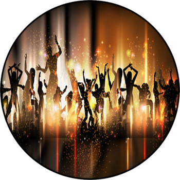Party Sound Background Illustration With Round Rug