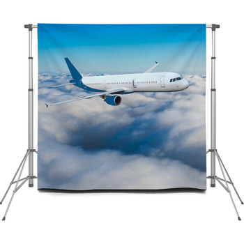 Passenger Airliner Flight In The Custom Size Backdrop