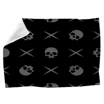Pattern Skull Bone Cross Fleece Blanket