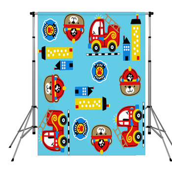 Pattern Vector With Firefighter Pole Pocket Backdrop