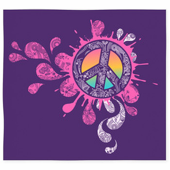 Peace Splatter Graphic Custom Size Floor Mat