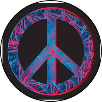 Peace Symbol Round Rug