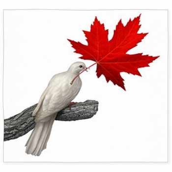 Peace Symbolism Dove With Maple Custom Size Floor Mat
