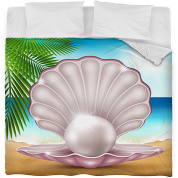 Pearl On The Sand Fleece Bed Blanket