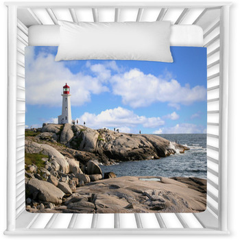 Pegg's,s Cove Lighthouse, Nova Baby Crib Comforter