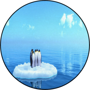 Penguins Round Rug