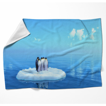 Penguins Woven Throw Blanket