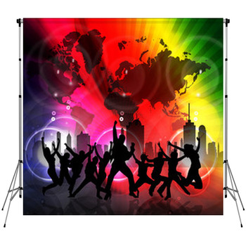 People Dancing Custom Size Backdrop