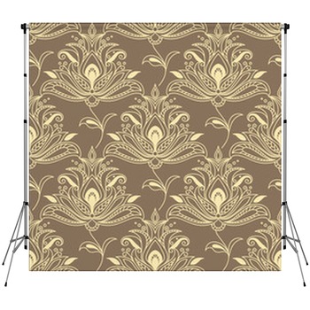 Persian Floral Seamless Background  Custom Size Backdrop