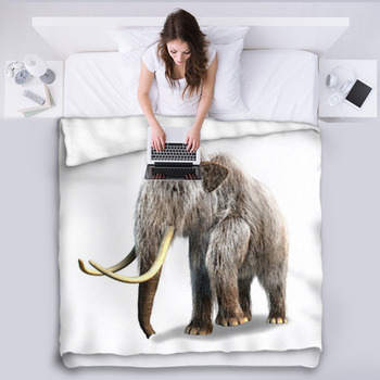 Photorealistic 3 D Rendering Of A Mammoth Fleece Blanket