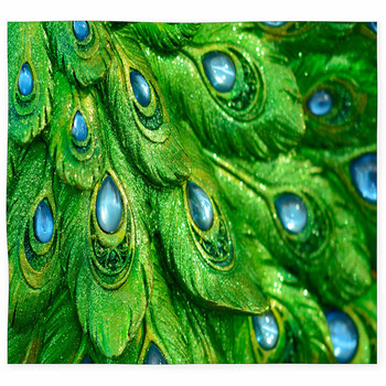 Photos Emerald Peacock Sculpture Custom Size Floor Mat