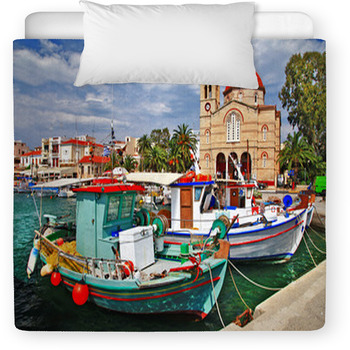Pictorial Idyllic Greek Islands - Toddler Comforter