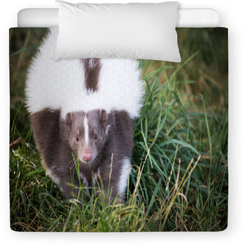 Picture Of A Skunk In The Grass Toddler Comforter