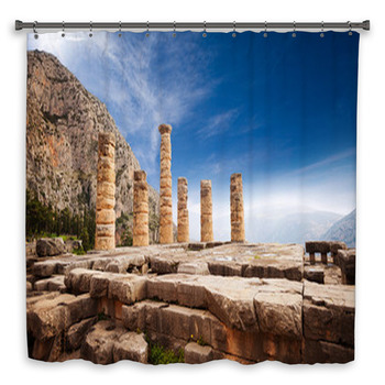 Picturesque View On Apollo Temple Shower Curtain