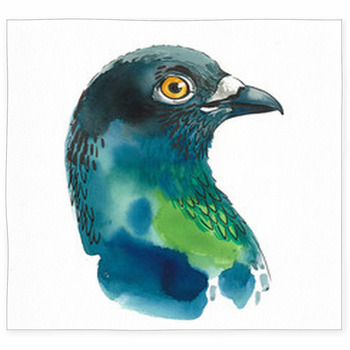 Pigeon Head Ink And Watercolor Custom Size Floor Mat