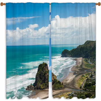 Piha Beach Custom Size Window Curtain
