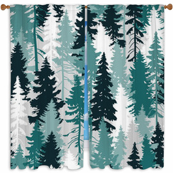 Pine Tree Window Curtains