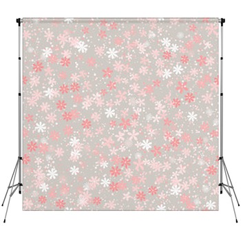 Pink And Brown Floral Backdrops