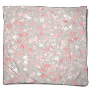 Pink And Brown Floral Blankets