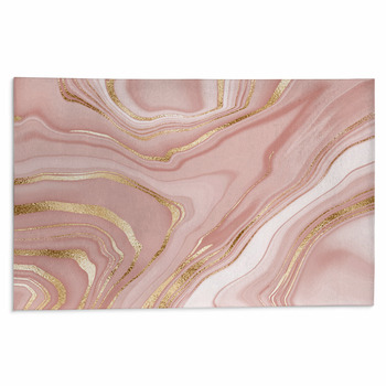 Pink And Gold Rugs