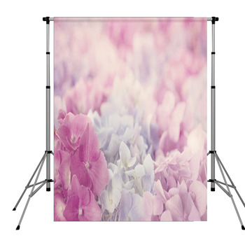 Pink Hydrangea Flowers Pole Pocket Backdrop
