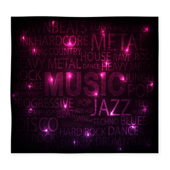 Pink Music Background Custom Size Floor Mat